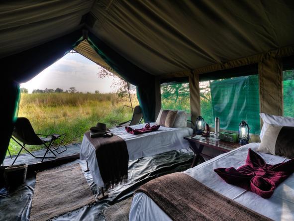 Footsteps Across the Delta - tent interior